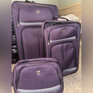 Purple Luggage Set